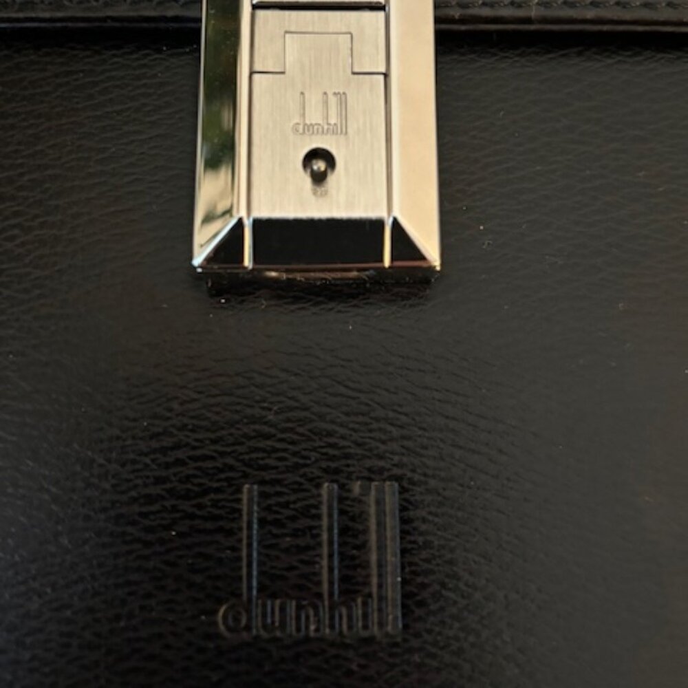 DUNHILL LEATHER WRISTLET/CLUTCH-BLACK🌟-VINTAGE - Picture 5 of 9